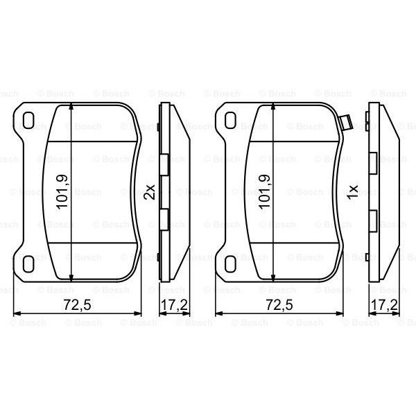 Слика на Комплет феродо, дискови кочници BOSCH 0 986 494 872