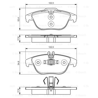 Слика на комплет феродо, дискови кочници BOSCH 0 986 495 105 за Mercedes C-class Estate (s204) C 350 CDI (204.223) - 265 коњи дизел