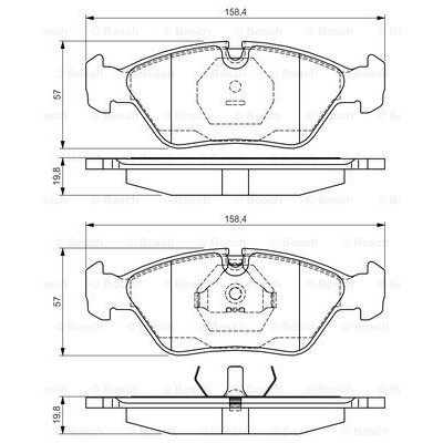 Слика на комплет феродо, дискови кочници BOSCH 0 986 495 162 за Porsche 911 (964) 3.3 Turbo - 320 коњи бензин