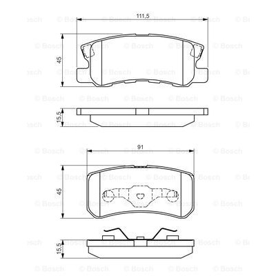 Слика на комплет феродо, дискови кочници BOSCH 0 986 495 172 за Jeep Patriot 2.4 4x4 - 170 коњи бензин