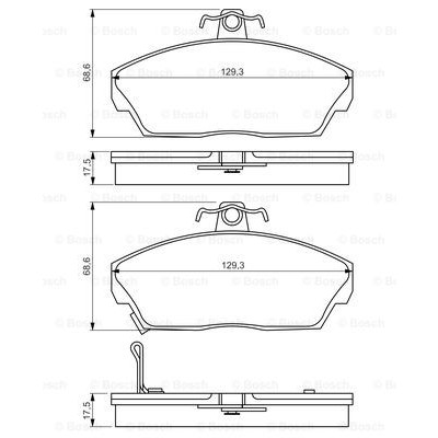 Слика на комплет феродо, дискови кочници BOSCH 0 986 495 233 за Rover 45 Saloon (RT) 1.8 - 117 коњи бензин