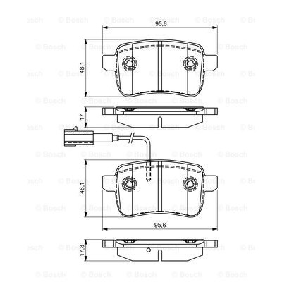 Слика на комплет феродо, дискови кочници BOSCH 0 986 495 305 за Alfa Romeo Giulietta (940) 2.0 JTDM - 170 коњи дизел