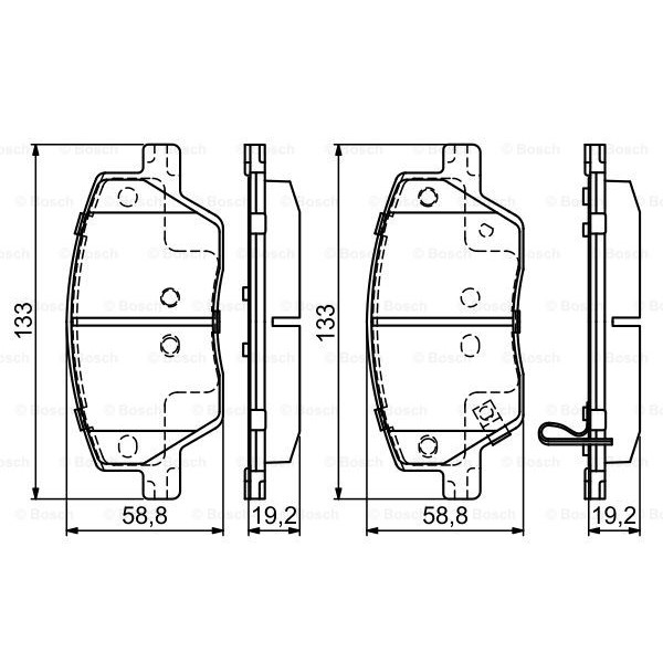 Слика на Комплет феродо, дискови кочници BOSCH 0 986 495 392