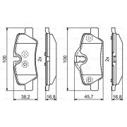 Слика 1 на комплет феродо, дискови кочници BOSCH 0 986 495 400