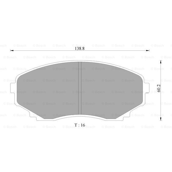 Слика на Комплет феродо, дискови кочници BOSCH 0 986 AB2 350