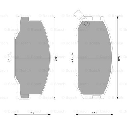 Слика на Комплет феродо, дискови кочници BOSCH 0 986 AB2 471