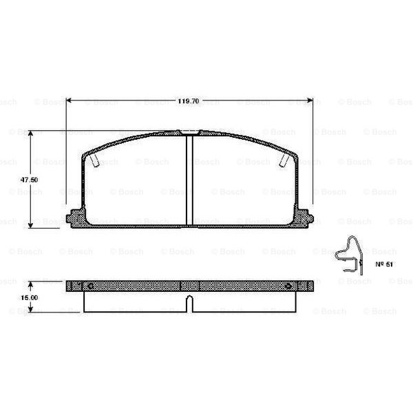 Слика на Комплет феродо, дискови кочници BOSCH 0 986 TB2 086