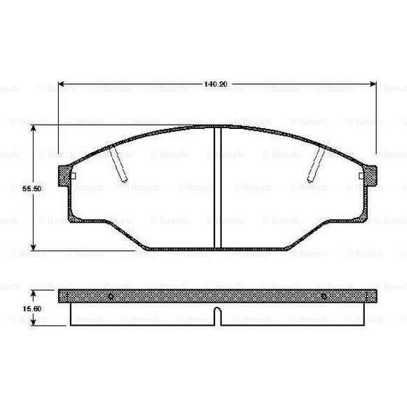 Слика на Комплет феродо, дискови кочници BOSCH 0 986 TB2 224