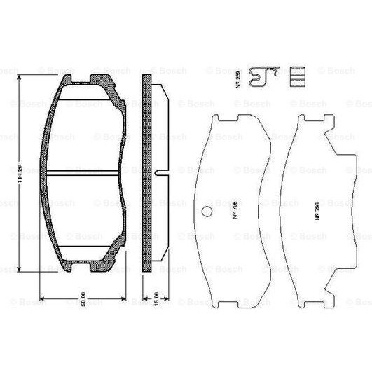 Слика на Комплет феродо, дискови кочници BOSCH Economic 0 986 TB2 651