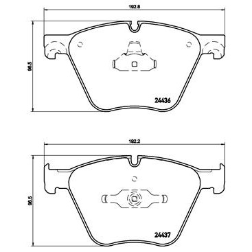 Слика на комплет феродо, дискови кочници BREMBO P 06 073 за BMW 7 Series F 750 i xDrive - 449 коњи бензин