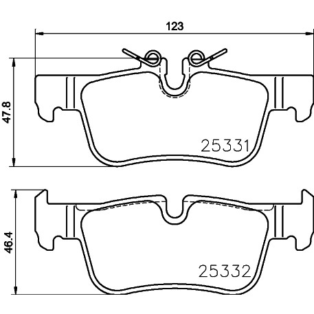 Слика на комплет феродо, дискови кочници BREMBO P 06 094 за BMW 2 Active Tourer F45 220 i - 192 коњи бензин