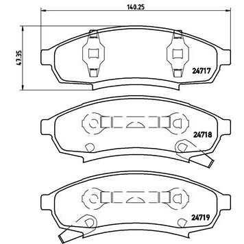 Слика на Комплет феродо, дискови кочници BREMBO P 07 003