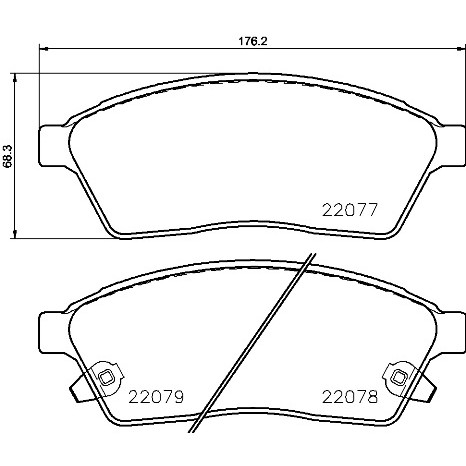 Слика на Комплет феродо, дискови кочници BREMBO P 09 009