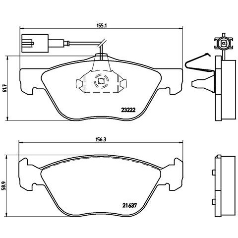 Слика на Комплет феродо, дискови кочници BREMBO P 23 116