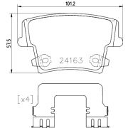 Слика 1 на комплет феродо, дискови кочници BREMBO P 23 175