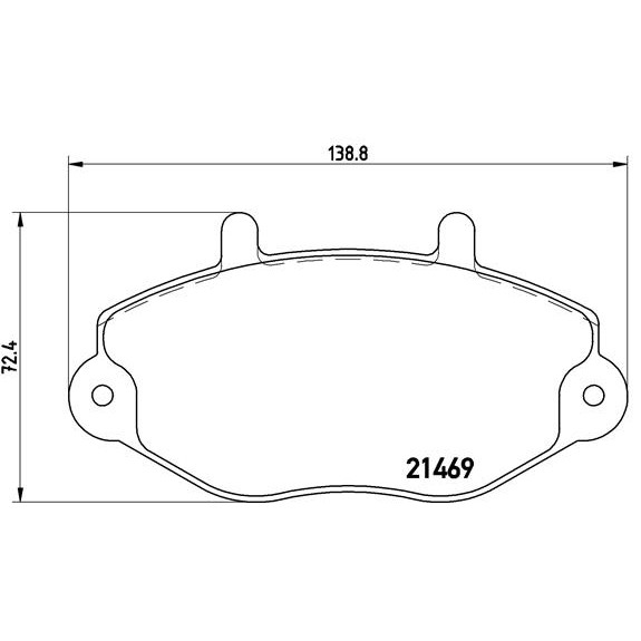 Слика на комплет феродо, дискови кочници BREMBO P 24 050 за Ford Transit Platform (E) 1994 2.5 TD (EME/L/S, ENE/L/S) - 101 коњи дизел