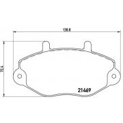 Слика 1 на комплет феродо, дискови кочници BREMBO P 24 050