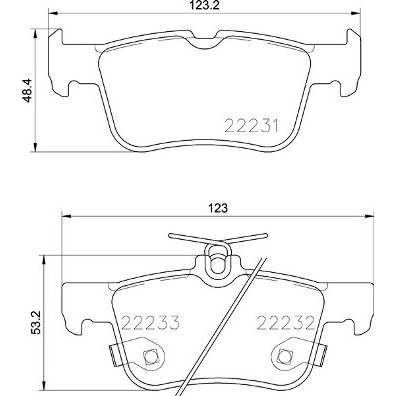 Слика на комплет феродо, дискови кочници BREMBO P 24 201 за Ford Mondeo 5 Saloon 2.0 Hybrid - 190 коњи бензин/ електро