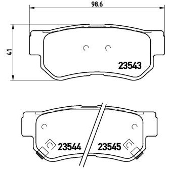 Слика на комплет феродо, дискови кочници BREMBO P 30 014 за Kia Opirus (GH) 3.8 V6 - 267 коњи бензин