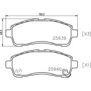 Слика 1 на комплет феродо, дискови кочници BREMBO P 49 057