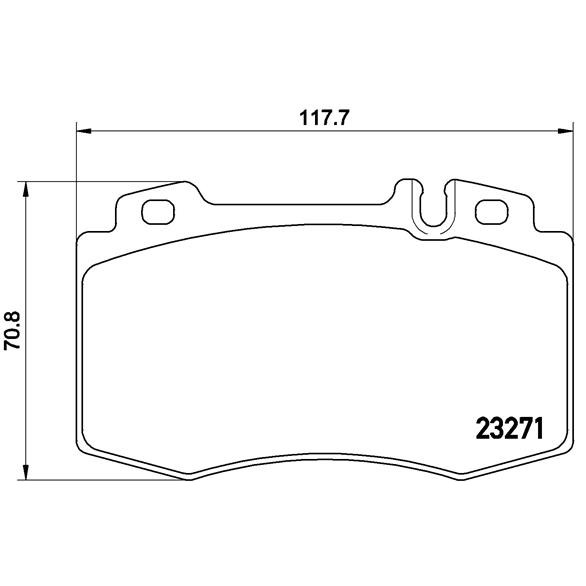 Слика на комплет феродо, дискови кочници BREMBO P 50 041 за Mercedes S-class Coupe (c215) CL 600 (215.376) - 500 коњи бензин