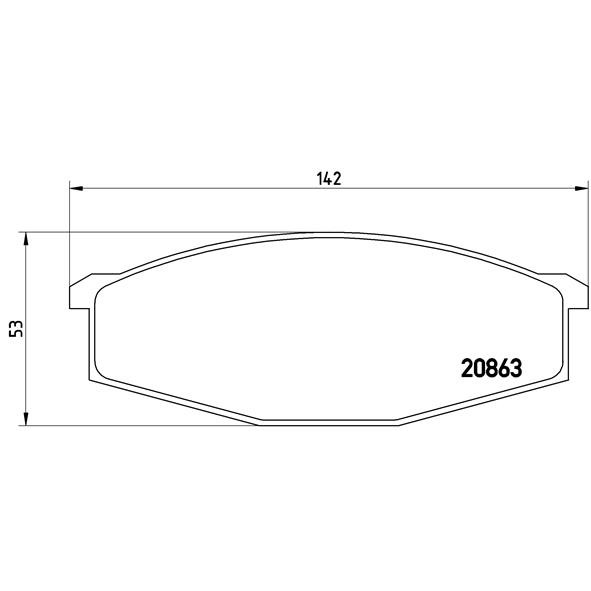 Слика на комплет феродо, дискови кочници BREMBO P 56 015 за Nissan Patrol Hardtop (K260) 2.8 D - 103 коњи дизел