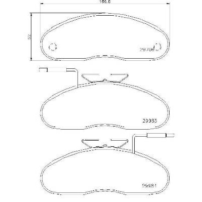 Слика на Комплет феродо, дискови кочници BREMBO P 56 019