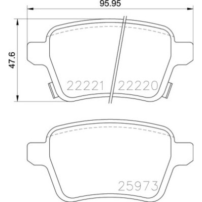 Слика на комплет феродо, дискови кочници BREMBO P 59 086 за Opel Corsa E 1.2 - 69 коњи бензин