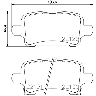 Слика на комплет феродо, дискови кочници BREMBO P 59 090 за Opel Astra K (B16) 1.6 Turbo (68) - 200 коњи бензин