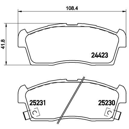 Слика на Комплет феродо, дискови кочници BREMBO P 61 108