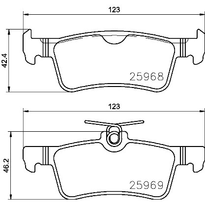 Слика на комплет феродо, дискови кочници BREMBO P 61 126 за Peugeot 308 SW (T9) 1.5 BlueHDi 130 - 131 коњи дизел