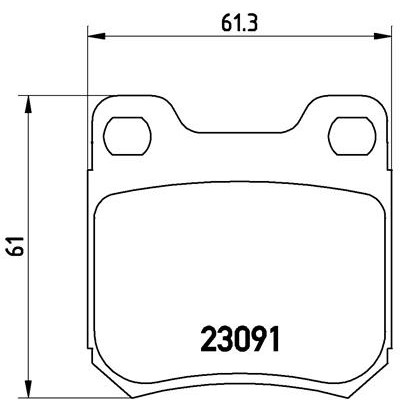 Слика на комплет феродо, дискови кочници BREMBO P 71 008 за Saab 9-5 Saloon (YS3E) 2.3 t - 185 коњи бензин