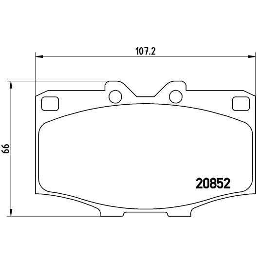 Слика на комплет феродо, дискови кочници BREMBO P 83 006 за Toyota Land Cruiser (J7) 3.4 D (BJ70_V, BJ73_) - 95 коњи дизел