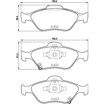 Слика на Комплет феродо, дискови кочници BREMBO P 83 159