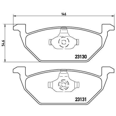 Слика на комплет феродо, дискови кочници BREMBO P 85 041 за Audi A1 Sportback (8XA) 1.6 TDI - 105 коњи дизел