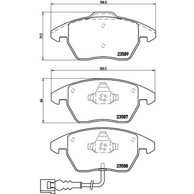 Слика на комплет феродо, дискови кочници BREMBO P 85 075 за VW Caddy 3 Box 1.4 16V - 80 коњи бензин