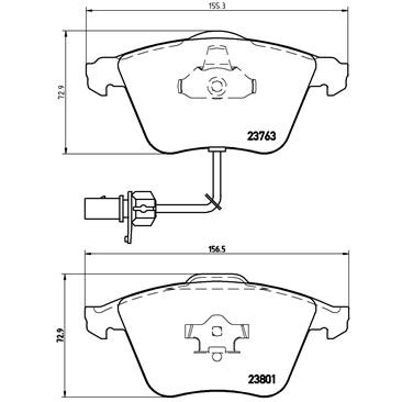 Слика на комплет феродо, дискови кочници BREMBO P 85 084 за Audi A4 Sedan (8EC, B7) 2.0 TFSI quattro - 220 коњи бензин