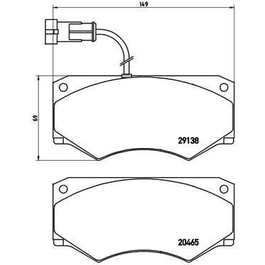 Слика на Комплет феродо, дискови кочници BREMBO P A6 016