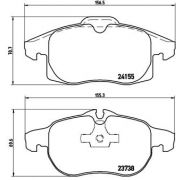 Слика 1 на комплет феродо, дискови кочници BREMBO DIRECTIONAL BRAKE PADS P 10 011