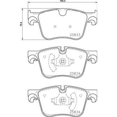 Слика на комплет феродо, дискови кочници BREMBO DIRECTIONAL BRAKE PADS P 61 127 за Citroen C4 Grand Picasso 2 1.2 THP 130 - 130 коњи бензин