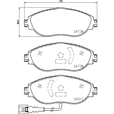 Слика на комплет феродо, дискови кочници BREMBO DIRECTIONAL BRAKE PADS P 85 144 за Skoda Superb Estate (3V5) 2.0 TSI 4x4 - 280 коњи бензин