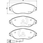 Слика 1 на комплет феродо, дискови кочници BREMBO DIRECTIONAL BRAKE PADS P 85 144