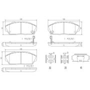 Слика 1 $на Комплет феродо, дискови кочници BREMBO NAO LINE P28013N