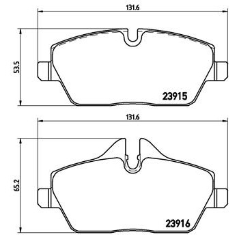 Слика на комплет феродо, дискови кочници BREMBO XTRA LINE P 06 034X за Mini Clubman (F54) One D - 116 коњи дизел