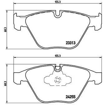 Слика на комплет феродо, дискови кочници BREMBO XTRA LINE P 06 055X за BMW 3 Coupe E92 320 xd - 163 коњи дизел