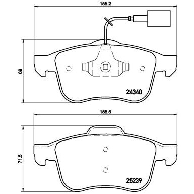 Слика на комплет феродо, дискови кочници BREMBO XTRA LINE P 23 132X за Alfa Romeo Giulietta (940) 1.8 TBi - 241 коњи бензин