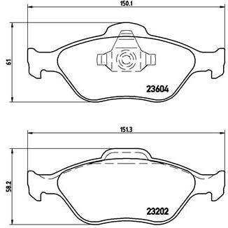 Слика на комплет феродо, дискови кочници BREMBO XTRA LINE P 24 055X за Ford Fiesta 5 (jh,jd) 1.3 - 60 коњи бензин