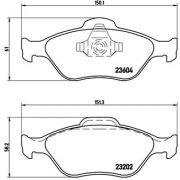 Слика 1 на комплет феродо, дискови кочници BREMBO XTRA LINE P 24 055X