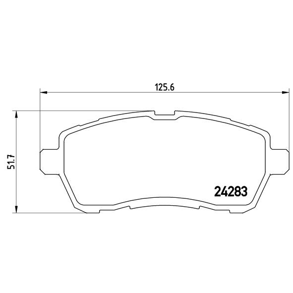 Слика на комплет феродо, дискови кочници BREMBO XTRA LINE P 24 072X за Ford Fiesta VAN 2009 1.4 TDCi - 70 коњи дизел