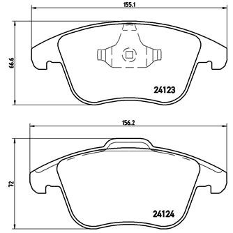 Слика на комплет феродо, дискови кочници BREMBO XTRA LINE P 24 076X за Ford Mondeo 4 Saloon 1.6 Ti - 125 коњи бензин